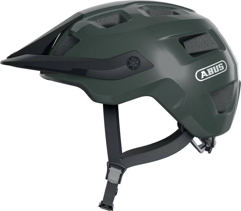 mtb helm größentabelle ABUS MoTrip MTB Helm Pine Green L – Sicher & Komfortabel – MabeaMobility