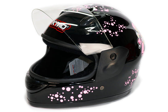 KIMO Kinder Integralhelm Sport Schwarz - ECER 22-05 Norm Vollvisier Helm