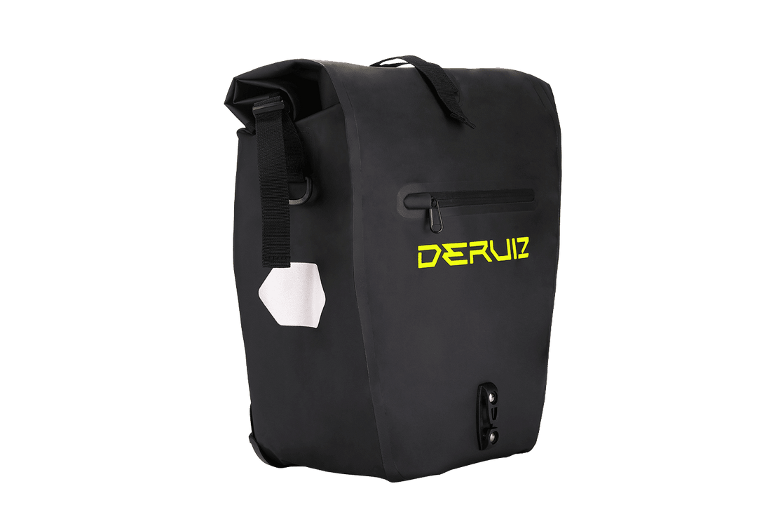 Wasserdichte Seitentasche für Fahrräder – 15L Stauraum, reflektierend, schwarz