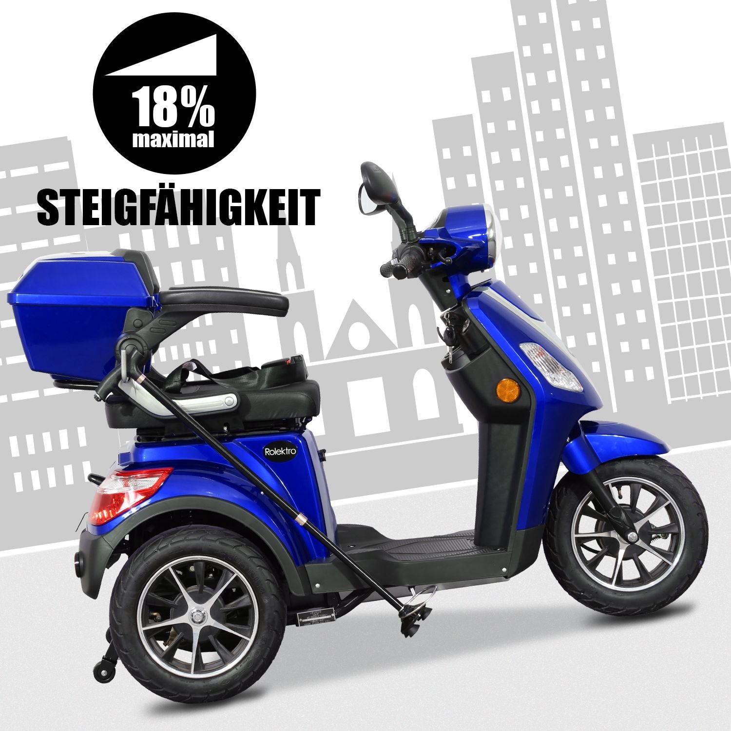 Rolektro E-Trike V2 Seniorenmobil - bis zu 25km/h, Blei-Gel-Akku