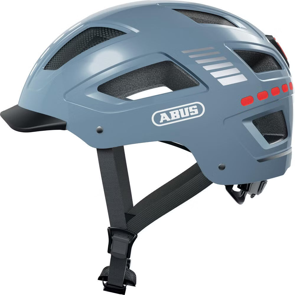 abus fahrradhelm bedienungsanleitung ABUS Hyban 2.0 LED Fahrradhelm – Stadthelm für E-Bike & Pendler, EN 1078, Signal Glacier – MabeaMobility