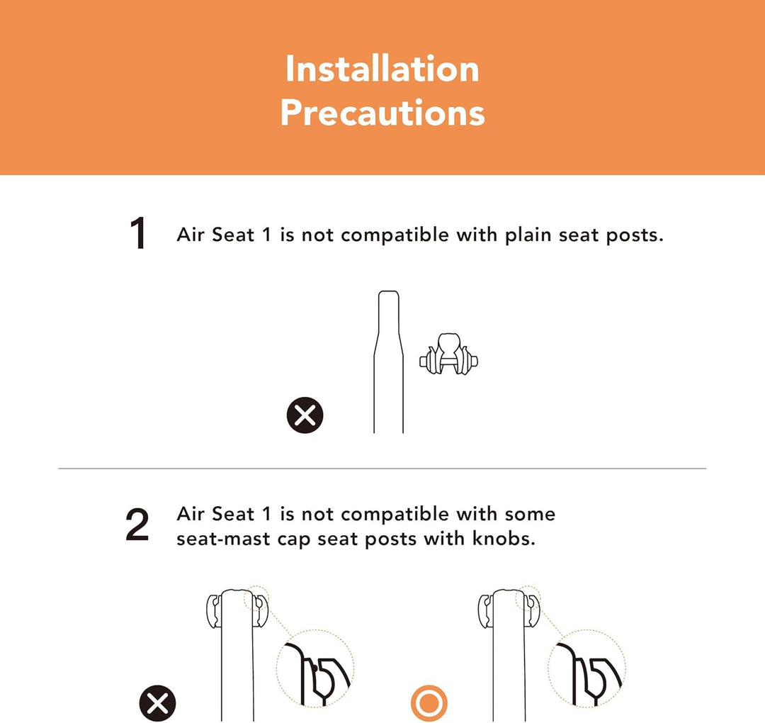Air Seat 1 AFT Feder-Sattel – Komfortabler breiter Fahrradkissen für Stadt
