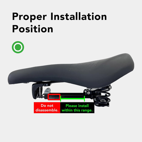 Air Seat 1 AFT Feder-Sattel – Komfortabler breiter Fahrradkissen für Stadt