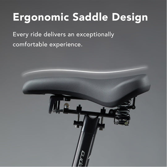Air Seat 1 AFT Feder-Sattel – Komfortabler breiter Fahrradkissen für Stadt