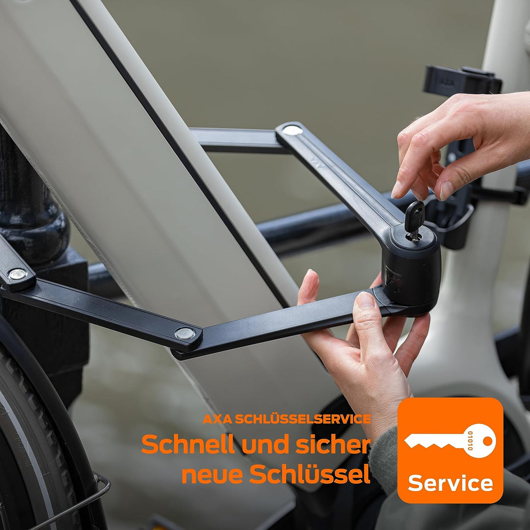 AXA Fold 100 – Faltschloss Fahrrad – Länge 100 cm – Sicherheitsstufe 9 – Fahrradschloss mit 2 Schlüsseln – Inkl. Halterung