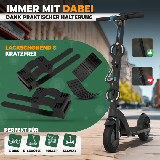 Stabiles Handschellenschloss für E-Scooter & Fahrrad