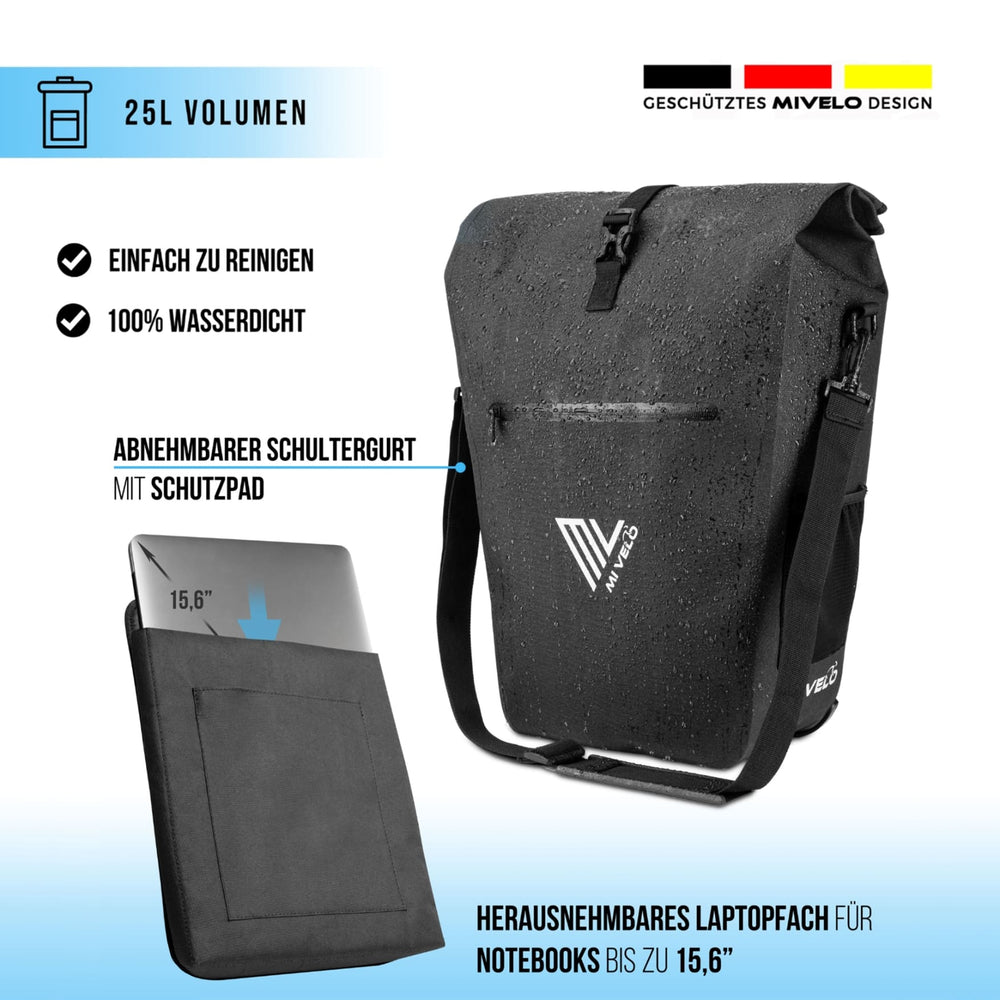 MiVelo 2in1 Fahrradtasche 25L – MabeaMobility