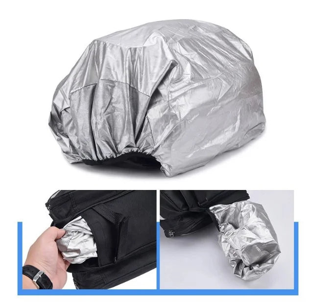 Robuste, vielseitige, wasserdichte 27 L Fahrradträgertasche – erweiterbar, reflektierend, Regenabdeckung