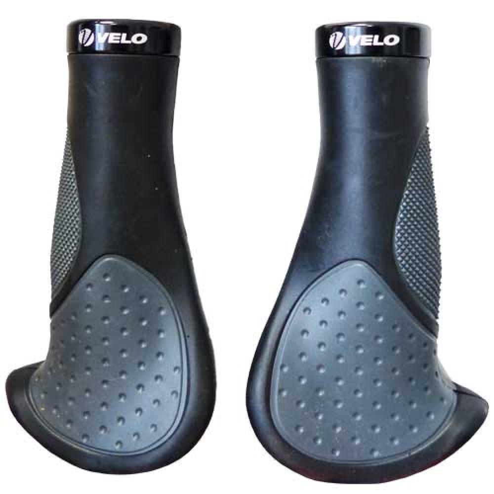 Velo Griffe ATTUNE Paar 135mm/135mm schwarz grau – ergonomischer Fahrradlenkergriff