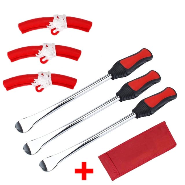 Professionelles E‑Scooter Reifenmontage‑Set mit Hebel, Felgenschutz und Tasche