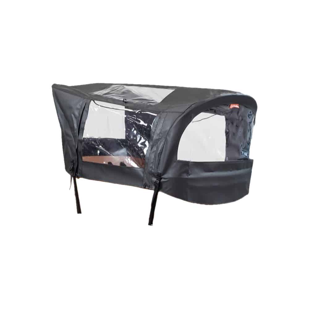 Babboe Curve Regenverdeck Schwarz – Premium Wetterschutz für Lastenfahrräder