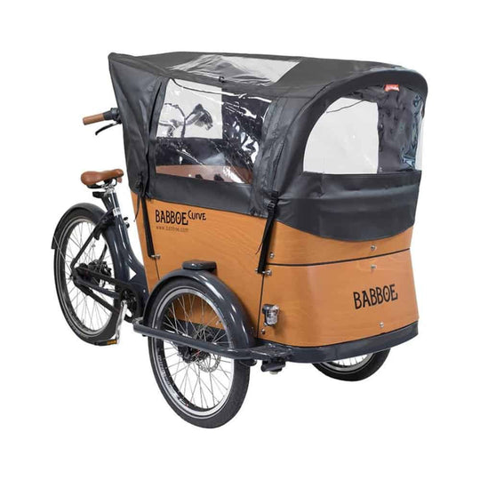 Babboe Curve Regenverdeck Schwarz – Premium Wetterschutz für Lastenfahrräder