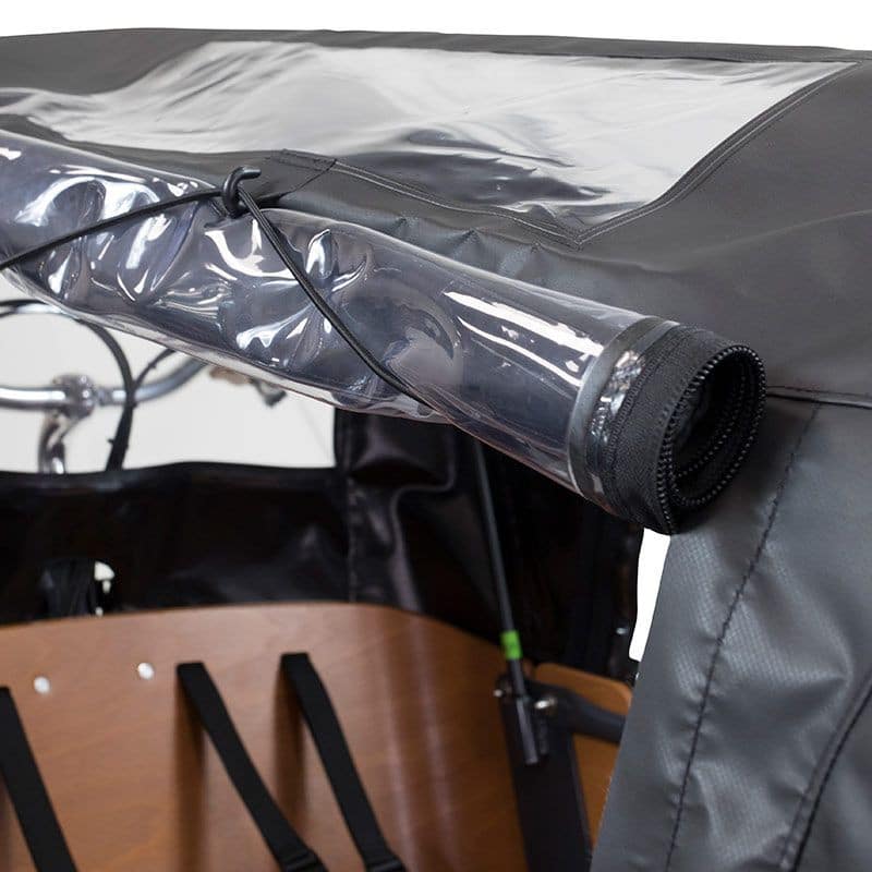 Babboe Curve Regenverdeck Schwarz – Premium Wetterschutz für Lastenfahrräder