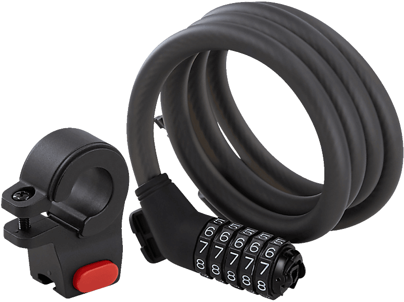 Ninebot Robustes 5-stelliges Zahlenschloss für E-Scooter und Fahrräder – Schwarz