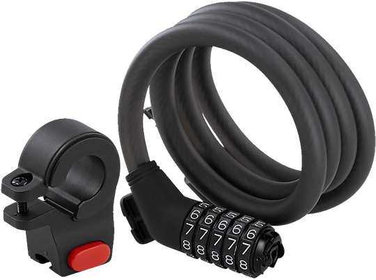 Ninebot Robustes 5-stelliges Zahlenschloss für E-Scooter und Fahrräder – Schwarz