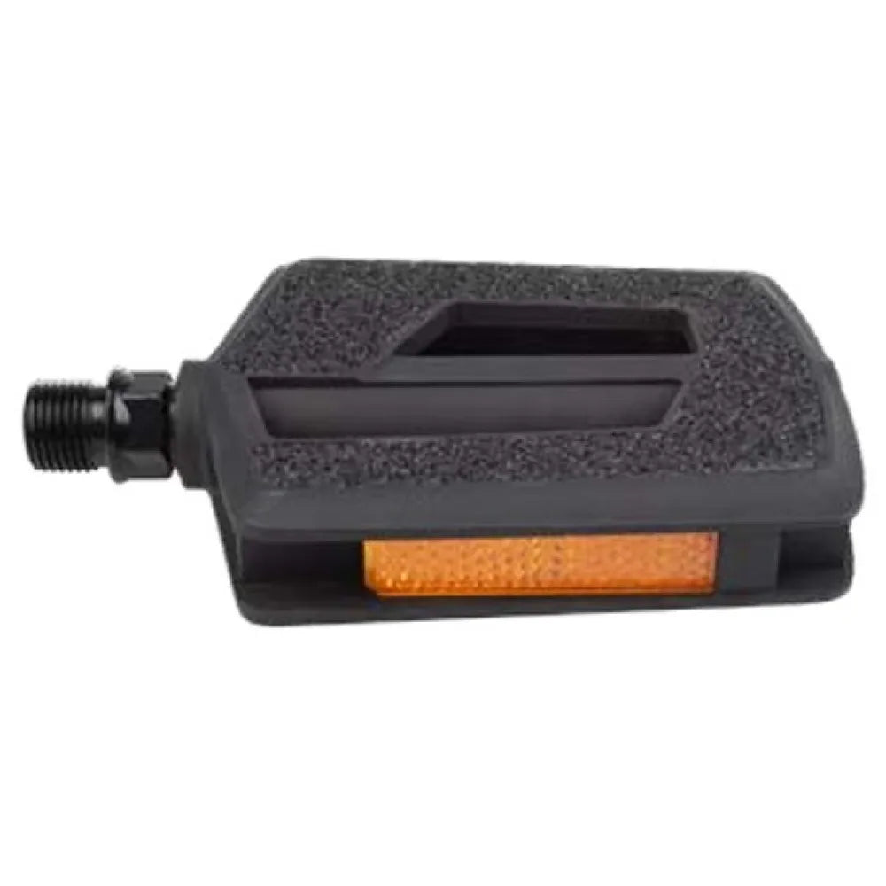 M-Wave Steady Flat: Rutschfeste, robuste Kunststoff-Fahrradpedale mit Reflektoren