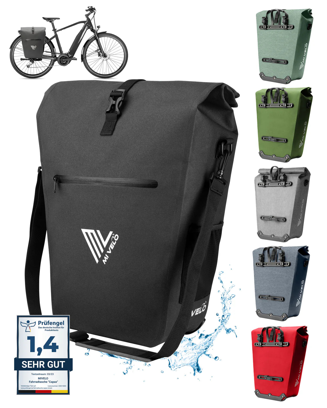 Mivelo Fahrradtasche 2in1