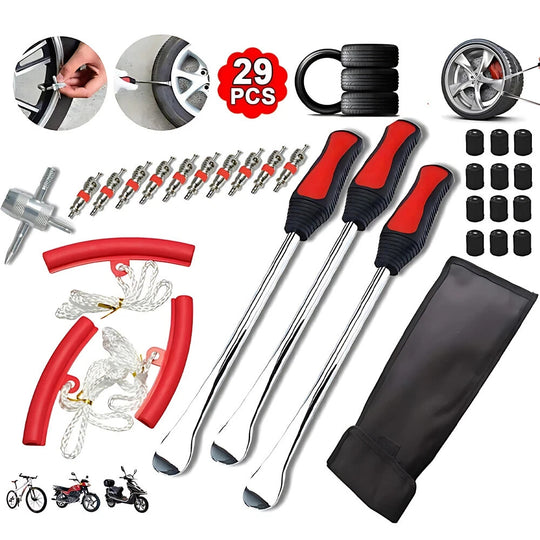 Reifenheber Montierhebel Montiereisen Reifen Kit mit Ventil Scooter Bike Moped