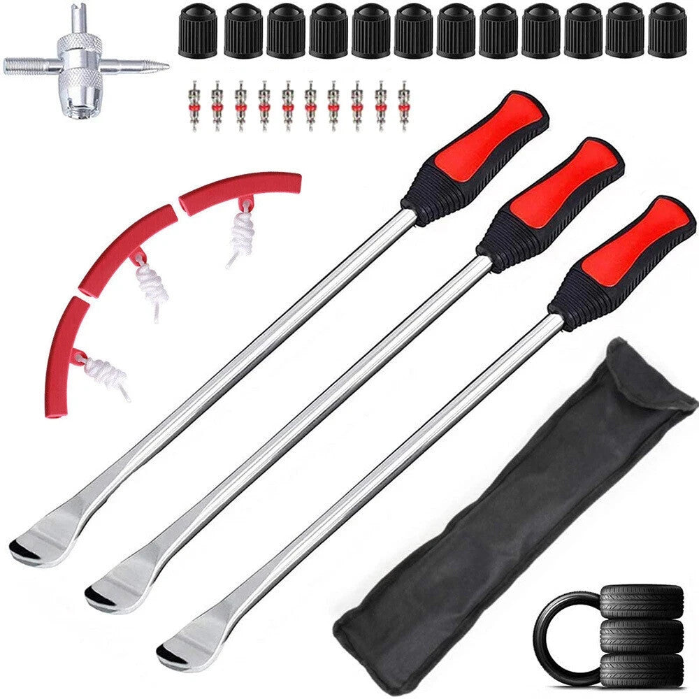 Reifenheber Montierhebel Montiereisen Reifen Kit mit Ventil Scooter Bike Moped