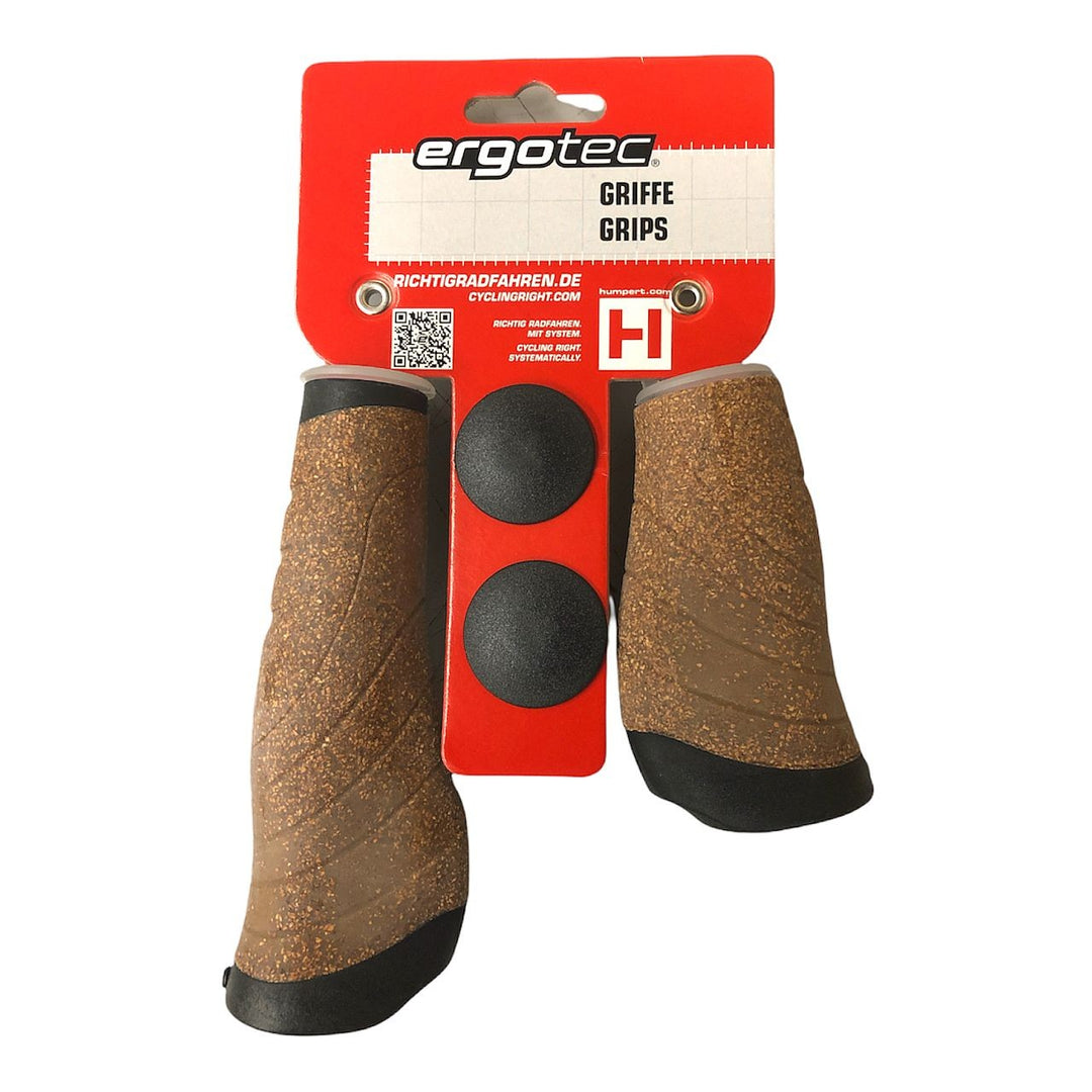 Ergo Tec Faro Kork Fahrradlenkgriff, ergonomisch, 135/92 mm, Braun