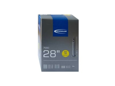 Schwalbe SV16 28 Zoll Fahrradschlauch, 60mm Sclaverandventil, Langlebiger Butyl-Kautschuk